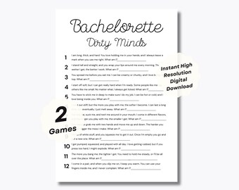 2 Dirty Minds Bachelorette Games - Party Game Printables - Ladies Party Game - Late Night Game - Dirty Mind Game - Bride To Be - Dirty Trivia