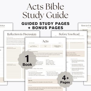 Acts Bible Study Guide Printable, Book of Acts Workbook, Early Church Bible Study Notes, Christian PDF Download