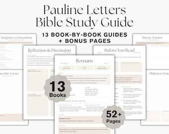 Pauline Letters Bible Study Guide Printable, Paul’s Epistles Workbook, New Testament Bible Study PDF, Christian Download