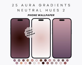 25 Autumn Aura Gradient Wallpaper, Neutral Hues - Aesthetic Wallpaper for iPhone, Android, Smartphones - Minimalistic Style- High Resolution