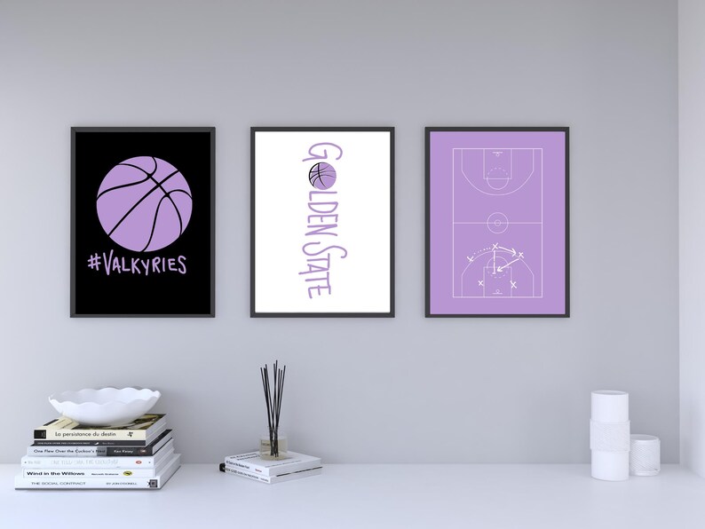 Golden State Valkyries WNBA Triptych Digital Download | Set of 3 WNBA ...