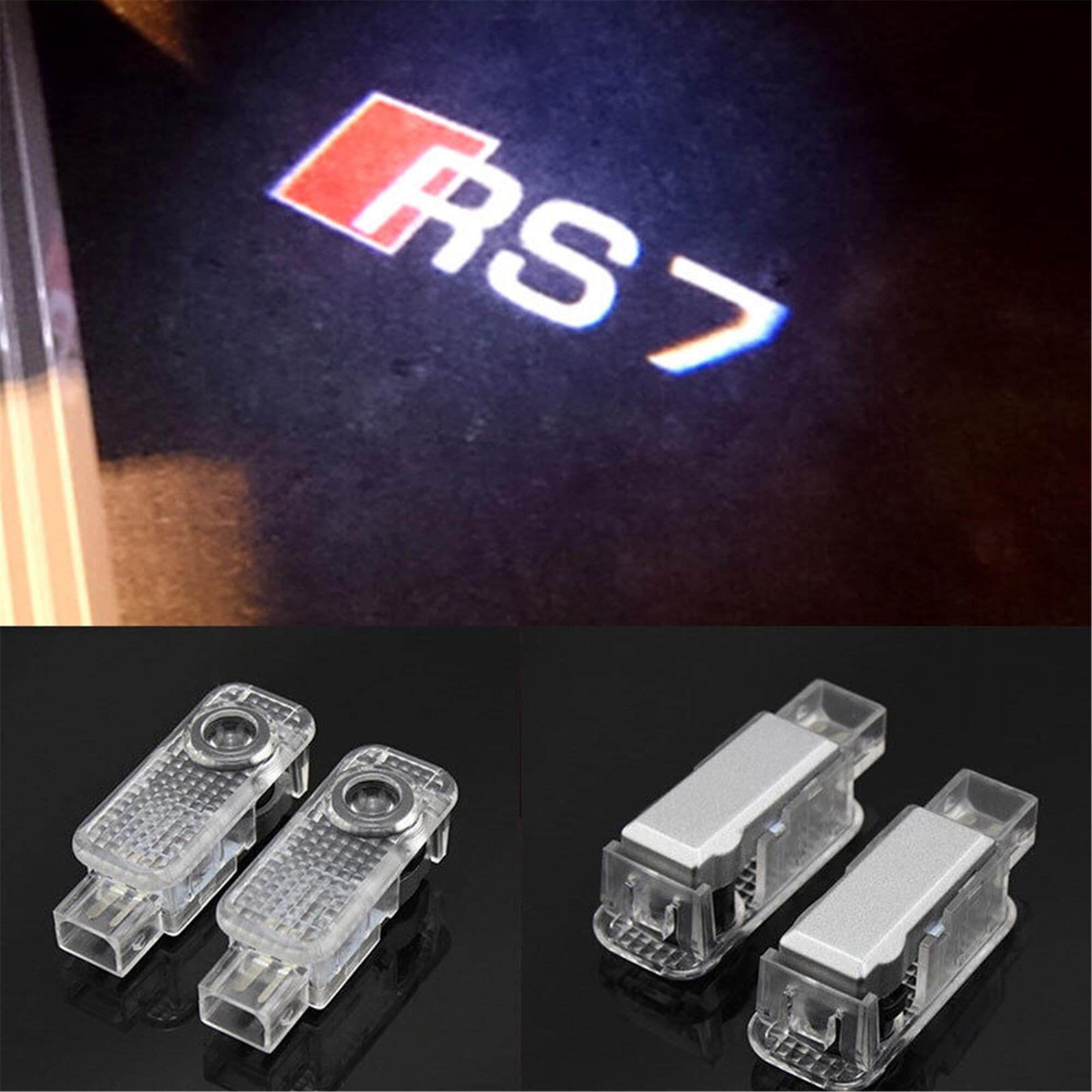 2pcs Led Light Door Projector Welcome Logo Kit For Audi S4 S6 R8 S5 A4 -  caroxygen