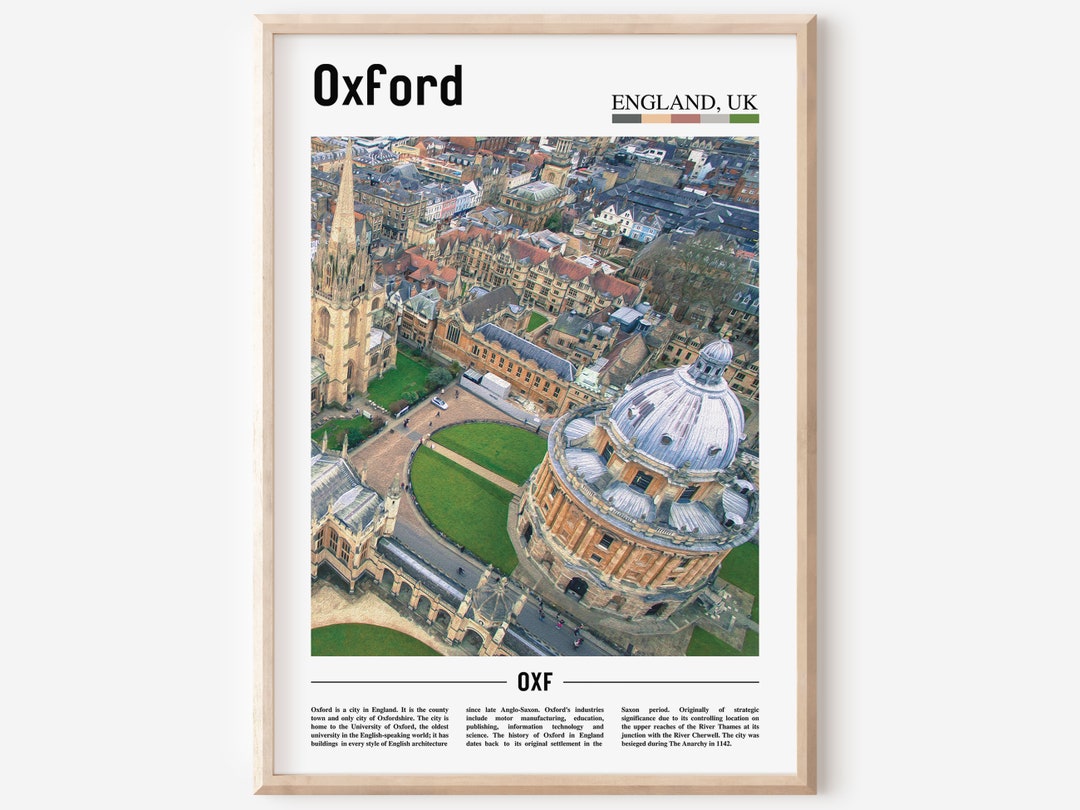 Oxford Print, Oxford Poster, Oxford Wall Art, Oil Painting Poster
