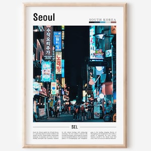 Seoul Poster, Seoul Print, Seoul Wall Art, Asia Print, Asia Poster, Asia Photo, Minimal Travel Poster