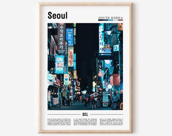 Seoul Poster, Seoul Print, Seoul Wall Art, Asia Print, Asia Poster, Asia Photo, Minimal Travel Poster