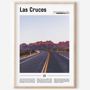 Cartel de Las Cruces, Impresión de Las Cruces, Arte de pared de Las Cruces, Foto de Estados Unidos, Cartel de Estados Unidos, Impresión de Estados Unidos