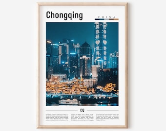 Chongqing Poster, Chongqing Print, Chongqing Wall Art, Asia Print, Asia Poster, Asia Photo, Minimal Travel Poster