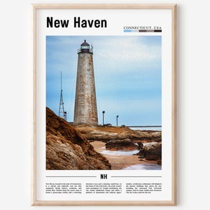 New Haven Poster, New Haven Print, New Haven Wandkunst, USA Foto, USA Poster, USA Print