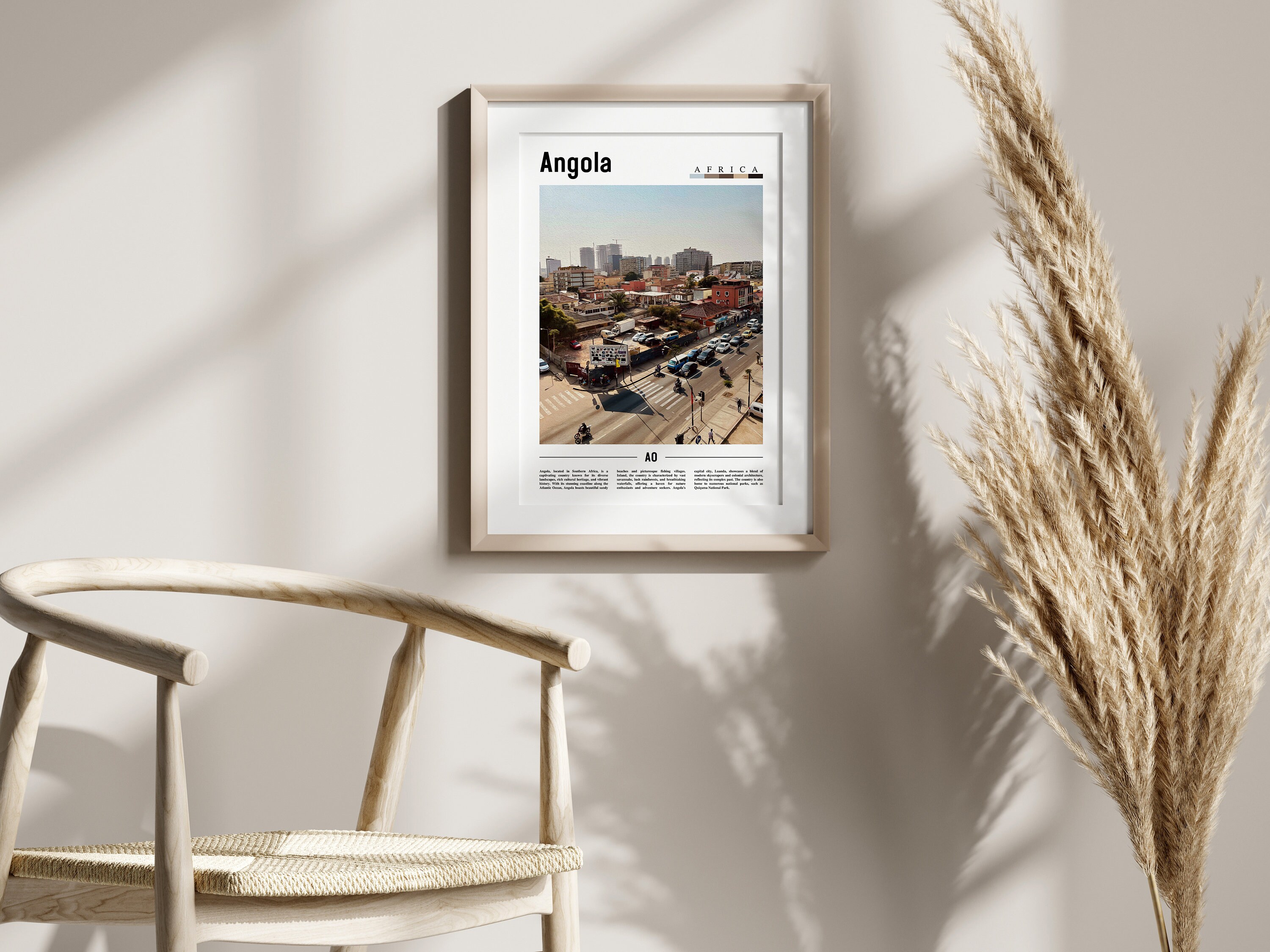 Angola Poster, Angola Print, Angola Wall Art, Minimal Travel Print ...