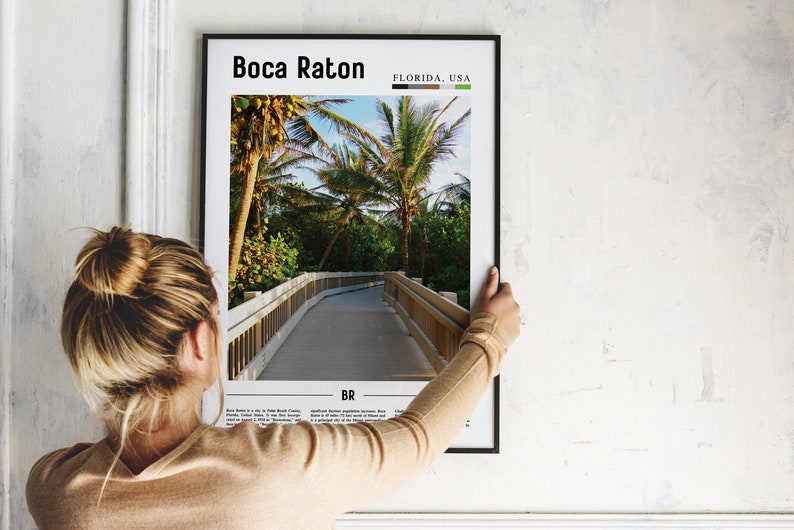 Boca Raton Print, Boca Raton Poster, Boca Raton Wall Art, Oil Painting ...