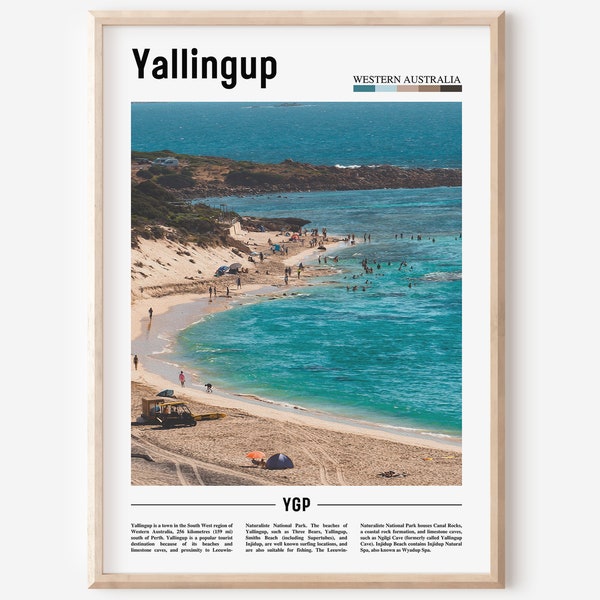 Yallingup Print, Yallingup Poster, Yallingup Wall Art, Minimal Travel Print,Minimal City Poster,Travel Destination Print,Oil Painting Poster