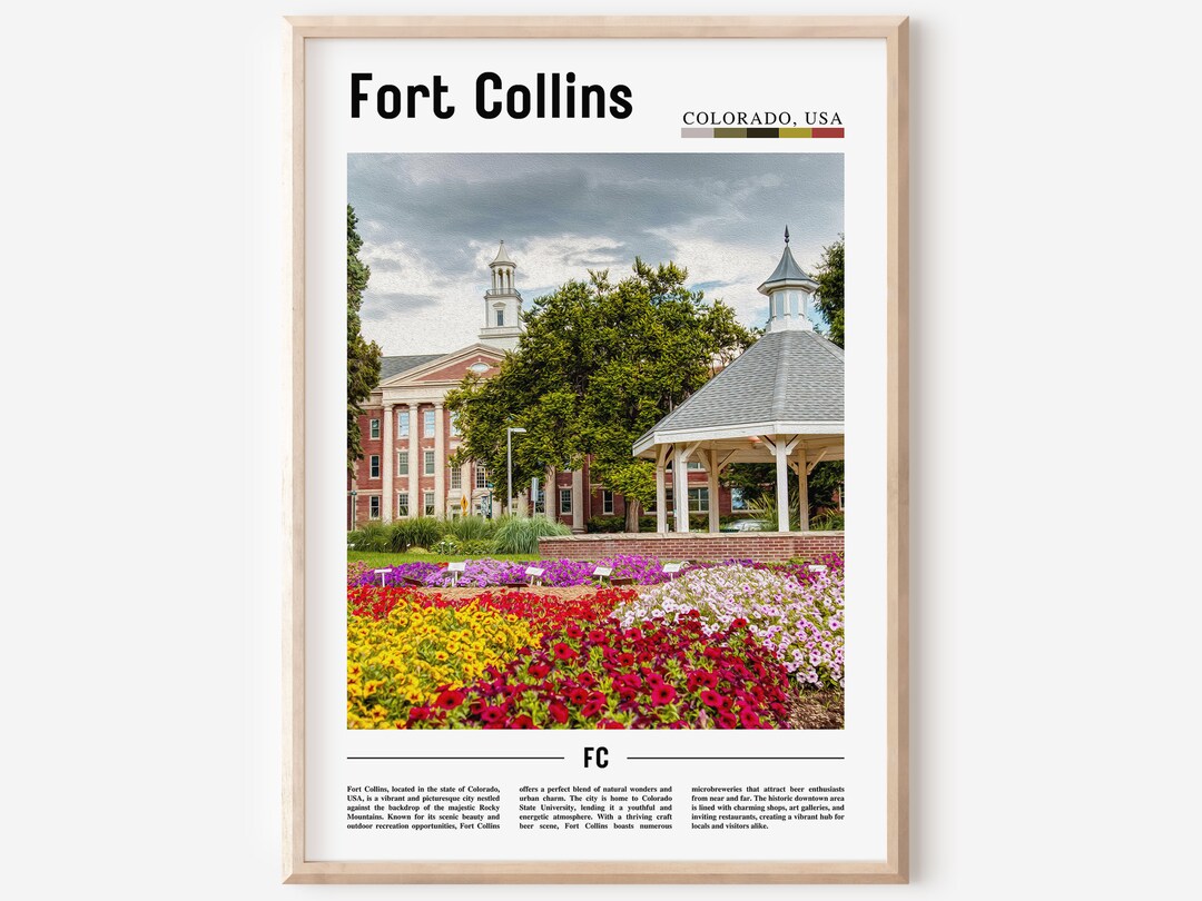 Affiche de Fort Collins impression de Fort Collins Art mural Etsy France