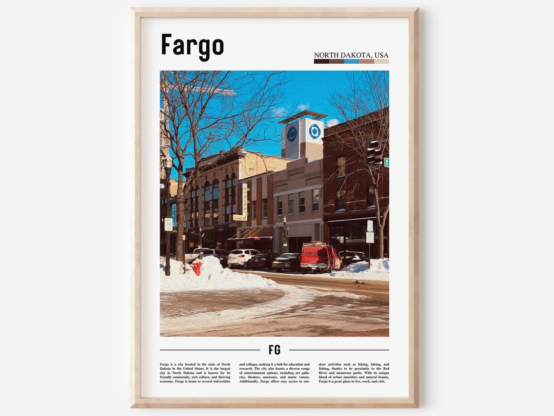 Fargo Poster Fargo Print Fargo Wall Art United States Photo United