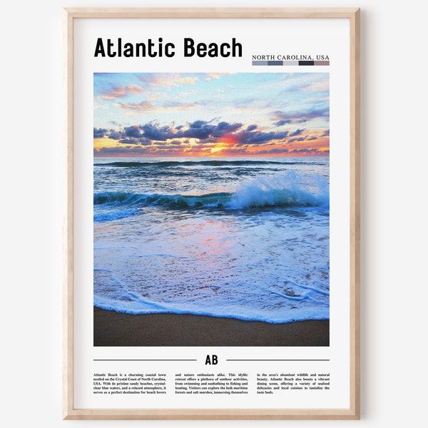 Atlantic Beach Poster, Atlantic Beach Print, Atlantic Beach Wall Art, United States Photo, United States Poster,United States Print