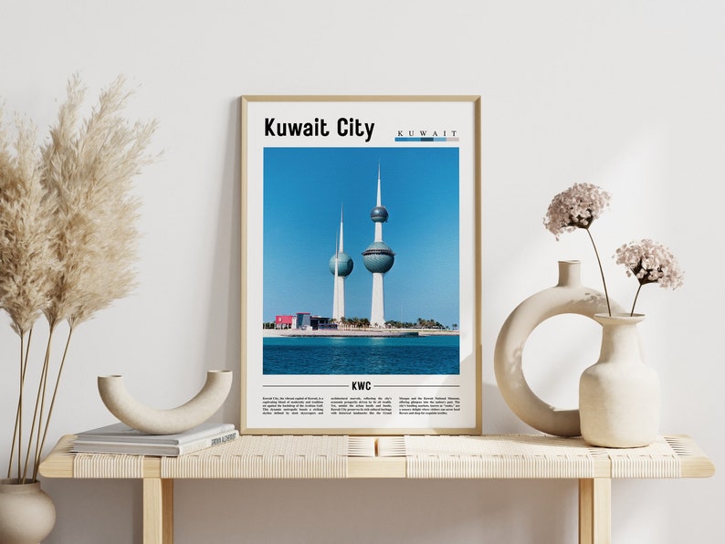 Kuwait City Poster Kuwait City Print Kuwait City Wall Art Etsy