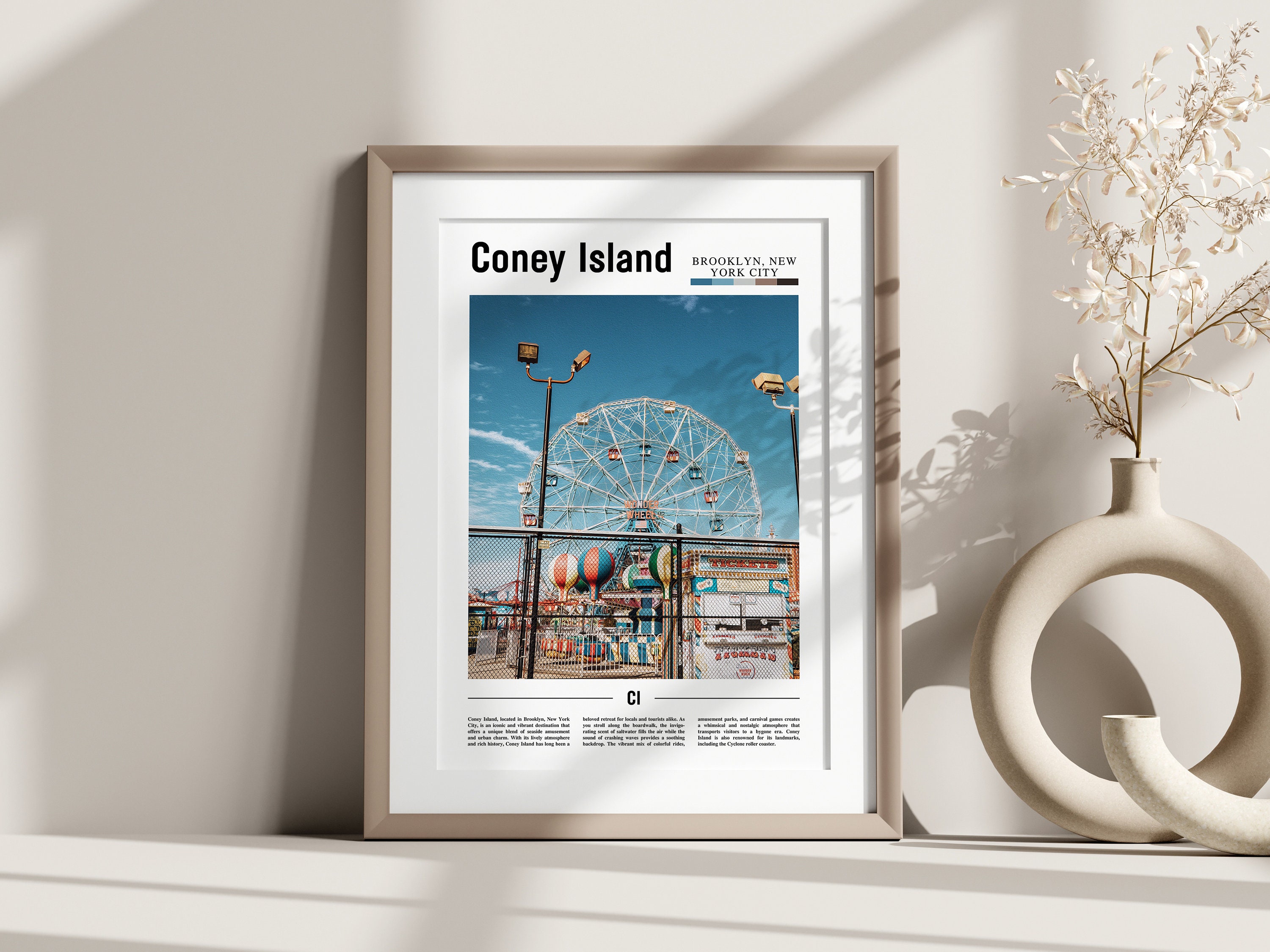 Coney Island Poster, Coney Island Print, Coney Island Wall Art, United States Photo, United ...