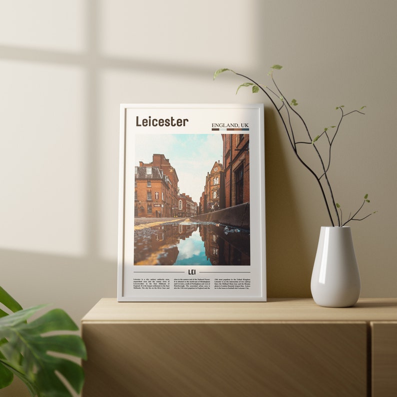 Leicester Print Leicester Poster Leicester Wall Art Etsy France