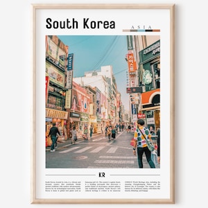 South Korea Poster, South Korea Print, South Korea Wall Art, Asia Print, Asia Poster, Asia Photo, Minimal Travel Poster