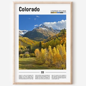 Impresión de Colorado, cartel de Colorado, arte de pared de Colorado, foto de Estados Unidos, cartel de Estados Unidos, impresión de Estados Unidos, cartel de viaje