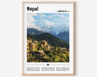 Nepal Poster, Nepal Print, Nepal Wall Art, Asia Print, Asia Poster, Asia Photo, Minimal Travel Poster