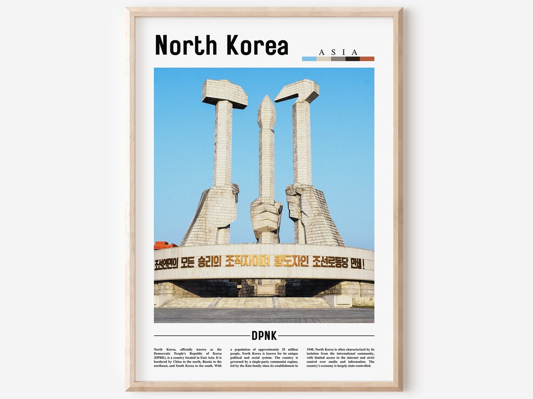 North Korea Poster, North Korea Print, North Korea Wall Art, Asia Print, Asia Poster, Asia Photo ...