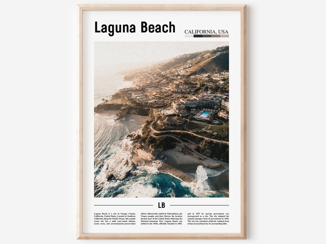 Laguna Beach Print, Laguna Beach Poster, Laguna Beach Wall Art, Minimal
