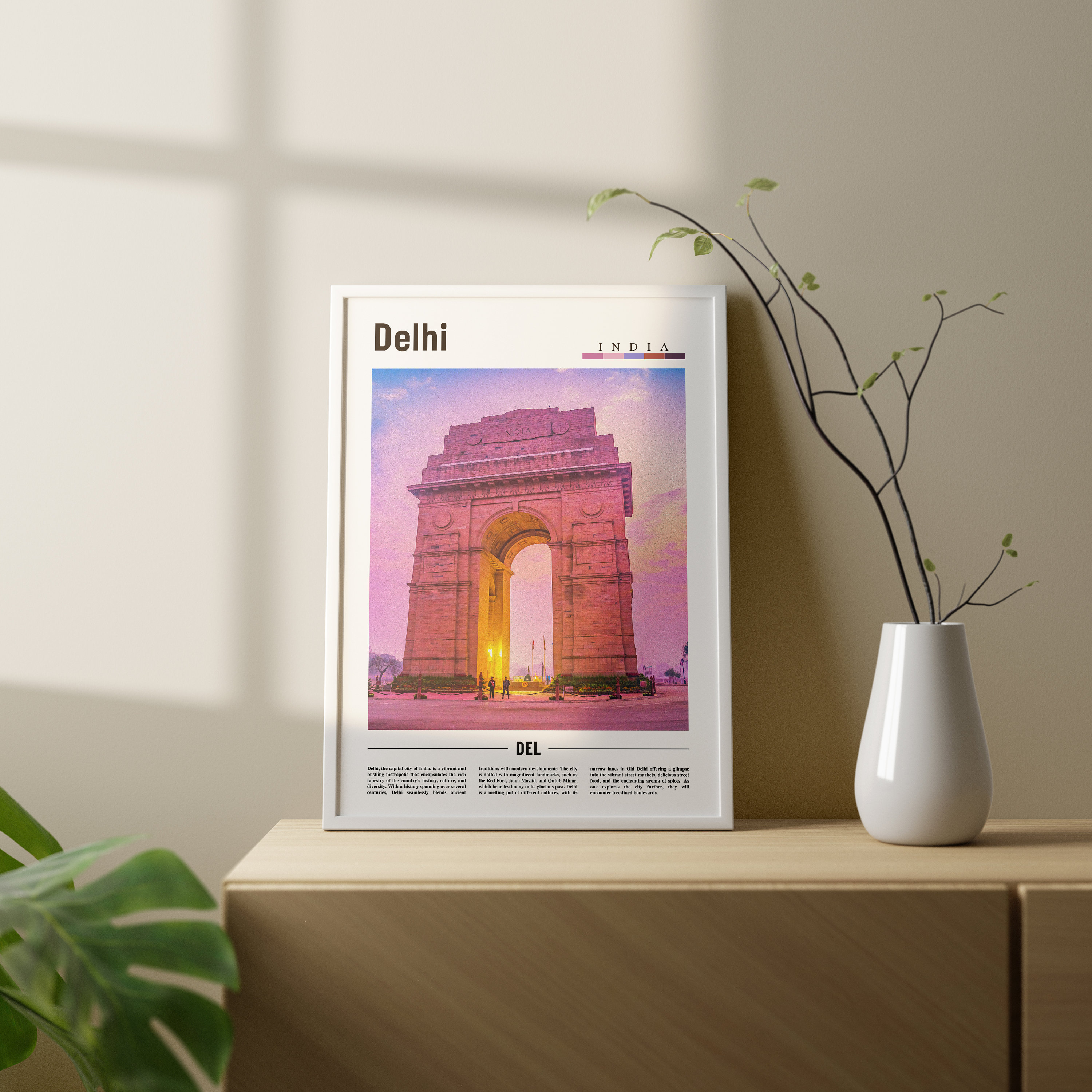 Delhi Poster, Delhi Print, Delhi Wall Art, Asia Print, Asia Poster
