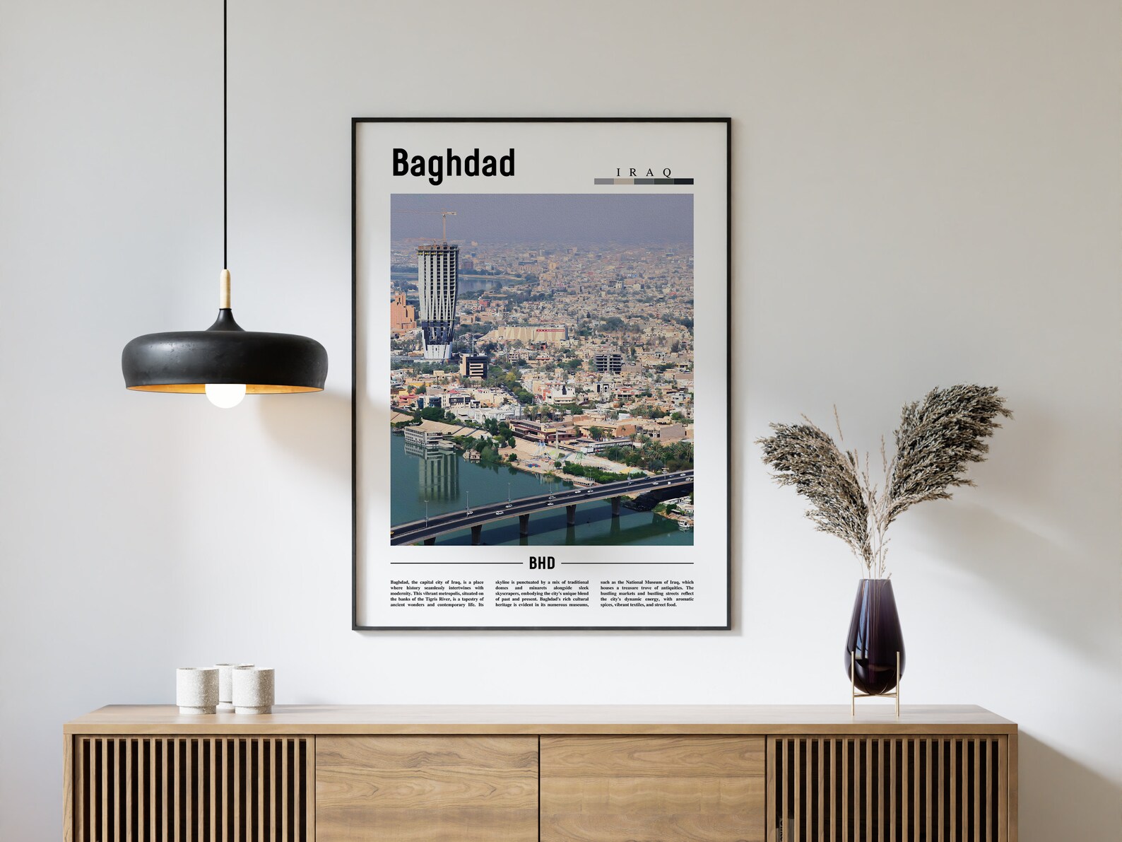 Baghdad Poster, Baghdad Print, Baghdad Wall Art, Minimal Travel Print ...