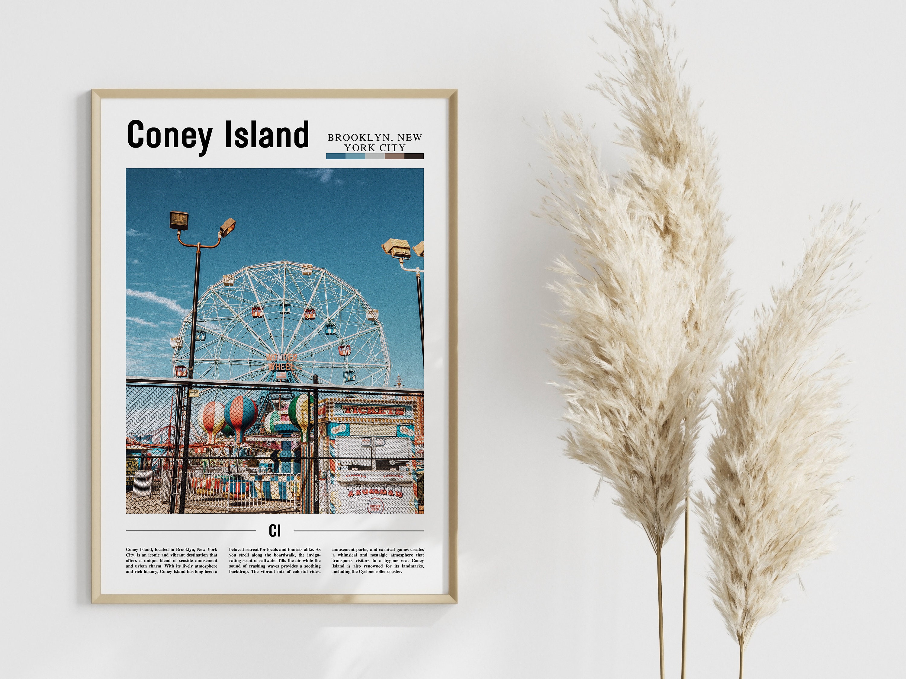 Coney Island Poster, Coney Island Print, Coney Island Wall Art, United States Photo, United ...