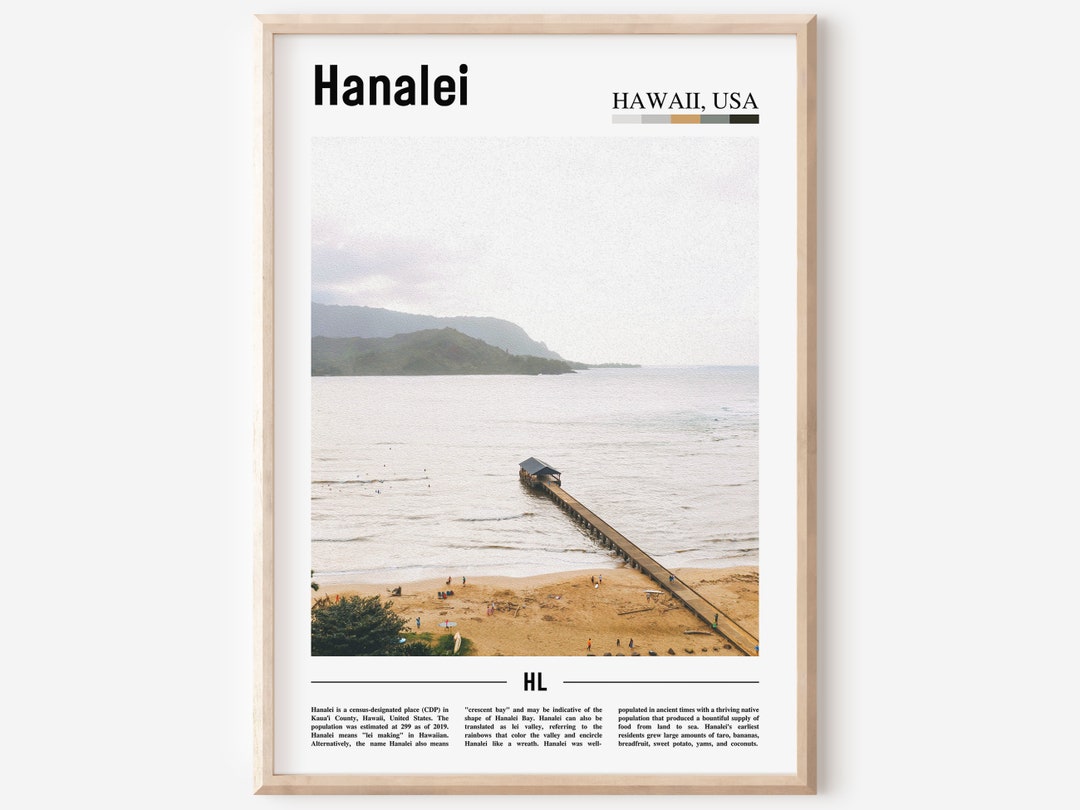 Hanalei Print, Hanalei Poster, Hanalei Wall Art, Oil Painting Poster ...