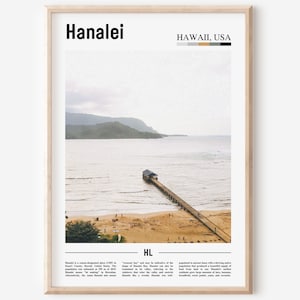 Hanalei Print, Hanalei Poster, Hanalei Wall Art, Oil Painting Poster, Colorful City Print, City Artwork, Travel Artwork, Travel Wall Art