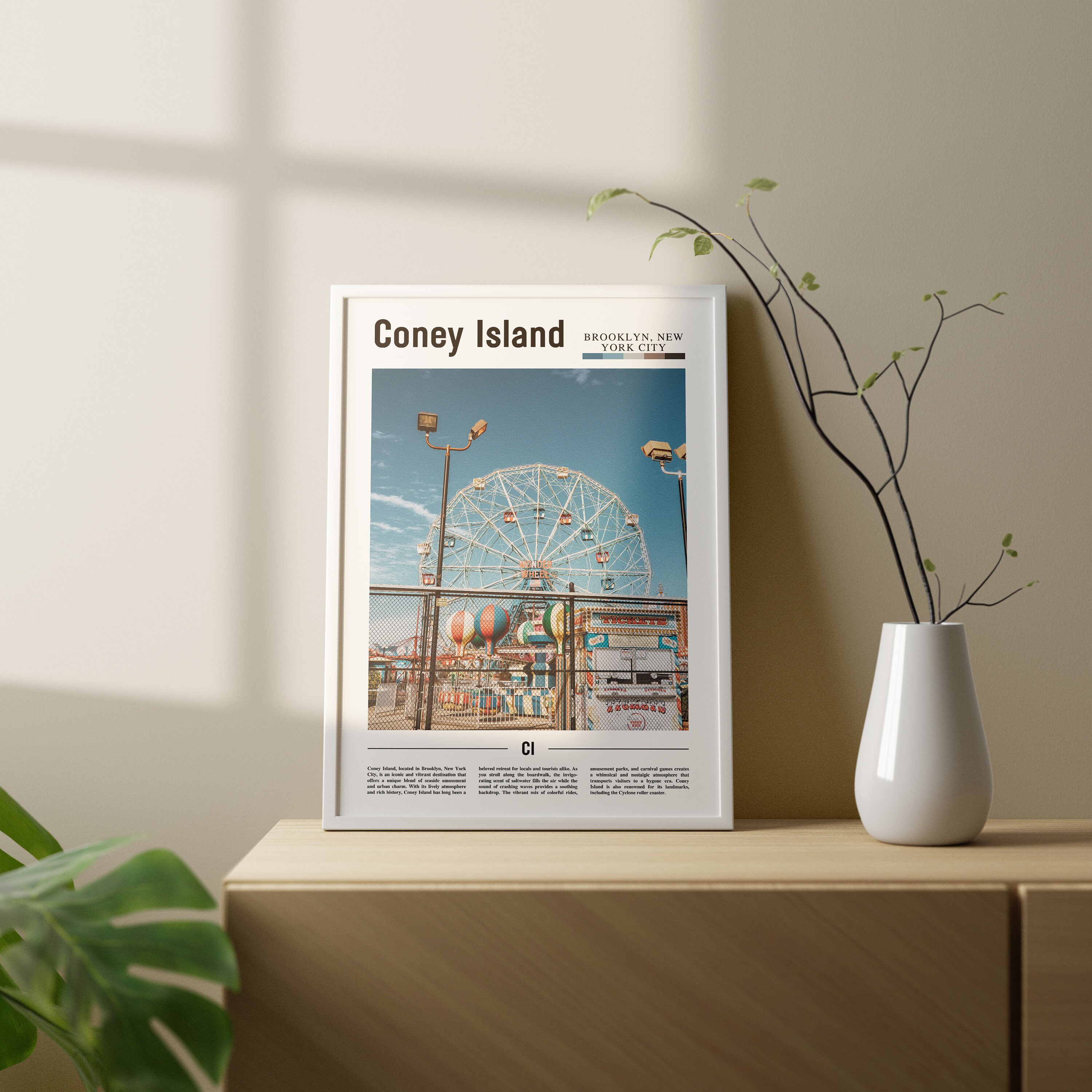 Coney Island Poster, Coney Island Print, Coney Island Wall Art, United States Photo, United ...