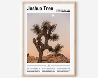 Joshua Tree Poster, Joshua Tree Print, Joshua Tree Wall Art, Minimal Travel Print, Minimal City Poster, Oil Painting Poster