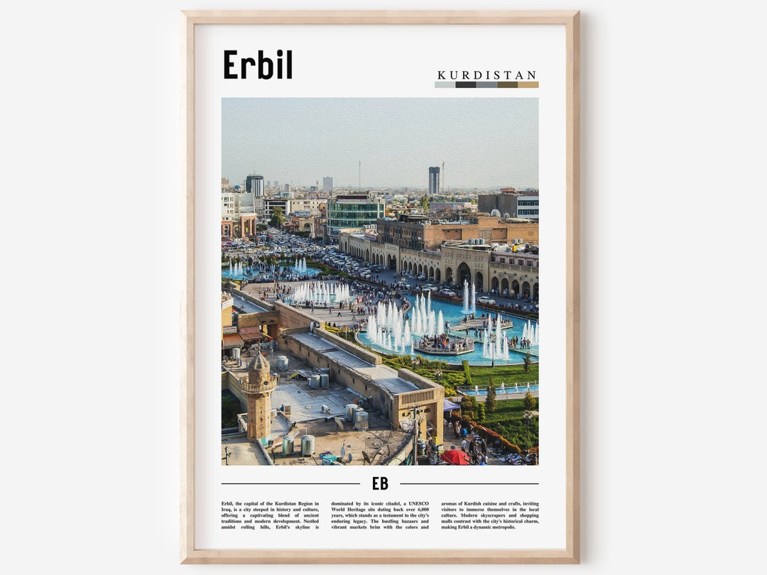 Erbil Poster Erbil Print Erbil Wall Art Minimal Travel Etsy