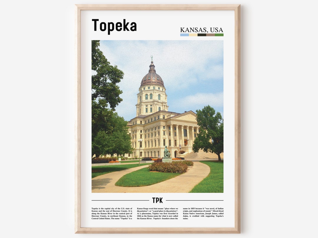 Topeka Print, Topeka Poster, Topeka Wall Art, Oil Painting Poster