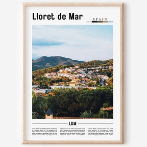Cartel de Lloret de Mar, Impresión de Lloret de Mar, Arte de pared de Lloret de Mar, Foto de España, Cartel de España, Impresión de España, Cartel de viaje mínimo