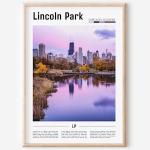 Lincoln Park Poster, Lincoln Park Druck, Lincoln Park Wandkunst, USA Foto, USA Poster, USA Druck