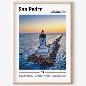 Impresión de San Pedro, Cartel de San Pedro, Arte de la pared de San Pedro, Impresión de viaje mínima, Cartel de ciudad mínima, Destino de viaje, Cartel de pintura al óleo