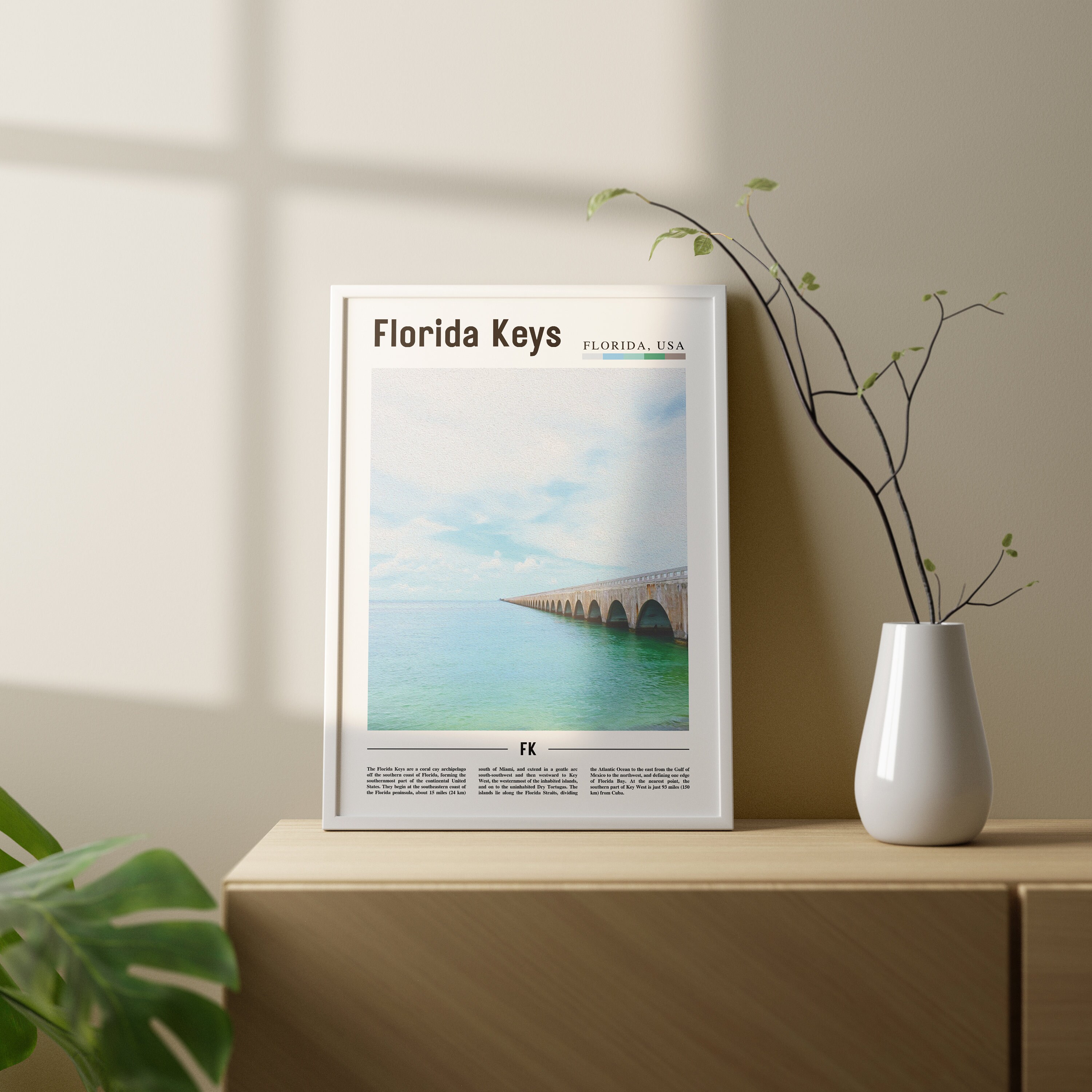 Florida Keys Print, Florida Keys Poster, Florida Keys Wall Art, Oil