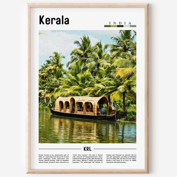 Kerala Poster, Kerala Print, Kerala Wall Art, Asia Print, Asia Poster, Asia Photo, Minimal Travel Poster