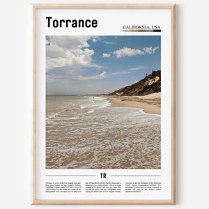 Torrance Poster, Torrance Poster, Torrance Wandkunst, Minimal Travel Print, Minimal City Poster, Travel Destination Print, Ölgemälde Poster