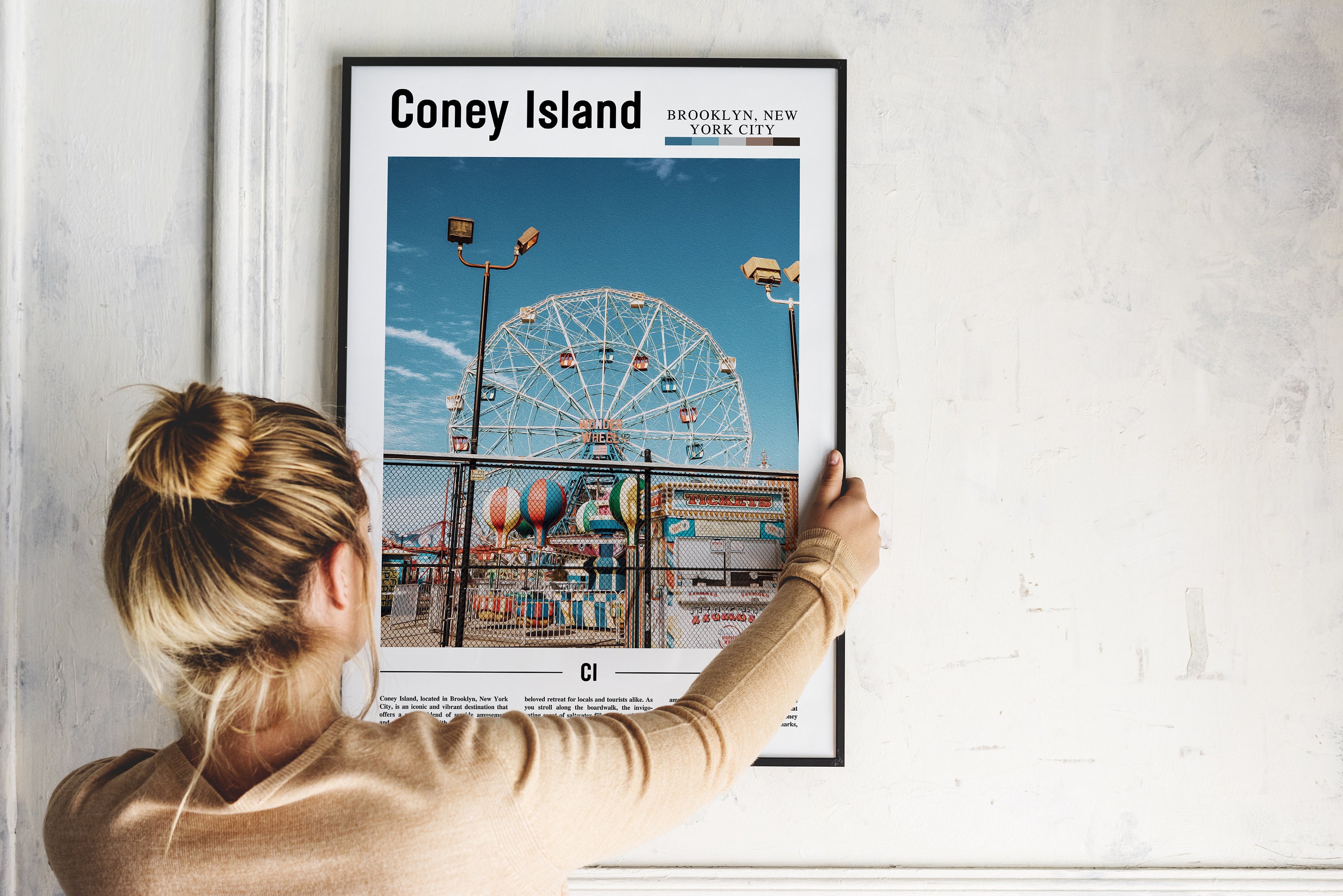 Coney Island Poster, Coney Island Print, Coney Island Wall Art, United States Photo, United ...