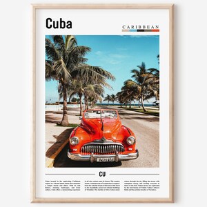 Cartel de Cuba, impresión de Cuba, arte de pared de Cuba, foto del Caribe, cartel del Caribe, impresión del Caribe, cartel de viaje