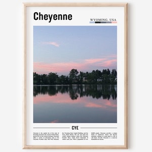 Cartel de Cheyenne, impresión de Cheyenne, arte de pared de Cheyenne, foto de Estados Unidos, cartel de Estados Unidos, impresión de Estados Unidos