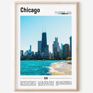 Stampa di Chicago, poster di Chicago, arte della parete di Chicago, foto degli Stati Uniti, poster degli Stati Uniti, stampa degli Stati Uniti