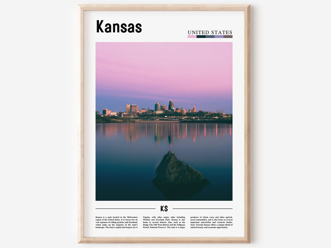 Kansas Poster, Kansas Print, Kansas Wall Art, United States Photo
