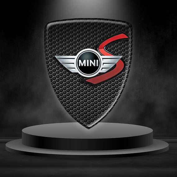 MINI Cooper S Sticker Hand Made Premium Quality Silicone Coated Side Badge  Decal Fender Logo Hood Trunk Laptop Smartphone Etc. 
