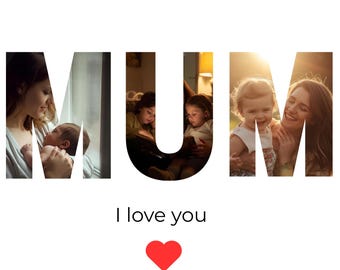 Personalised Portrait Print- Made to order - Mum, dad photo