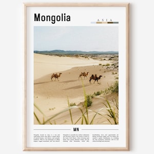 Mongolia Poster, Mongolia Print, Mongolia Wall Art, Asia Print, Asia Poster, Asia Photo, Minimal Travel Poster
