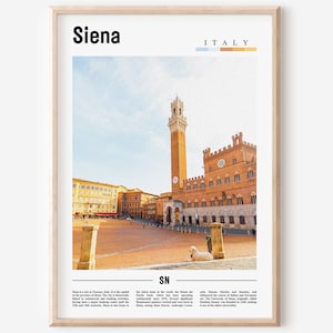 Siena Print, Siena Poster, Siena Wall Art, Italy Poster, Italy Print, Italy Wall Art, Minimal Travel Poster